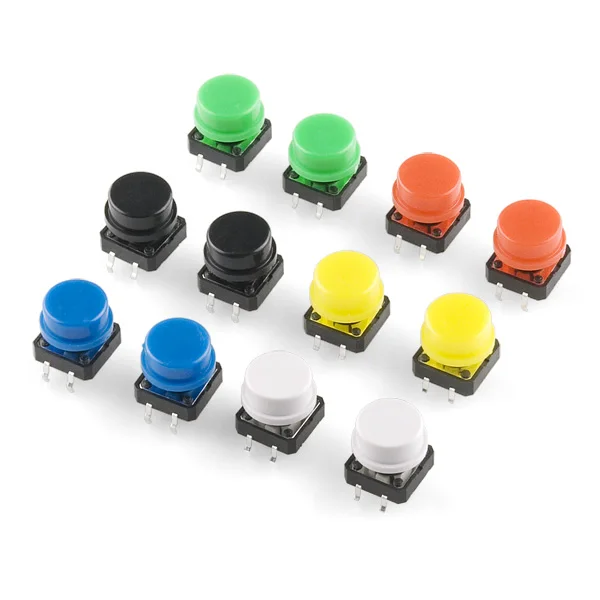 

Tactile Button Assortment Compatible Breadboard (Pack of 10)