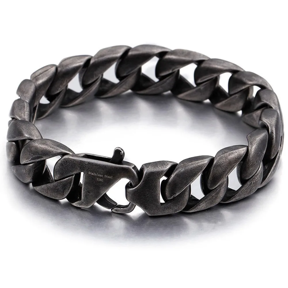 Buy New Black Tone 316L Stainless Steel Link Chain