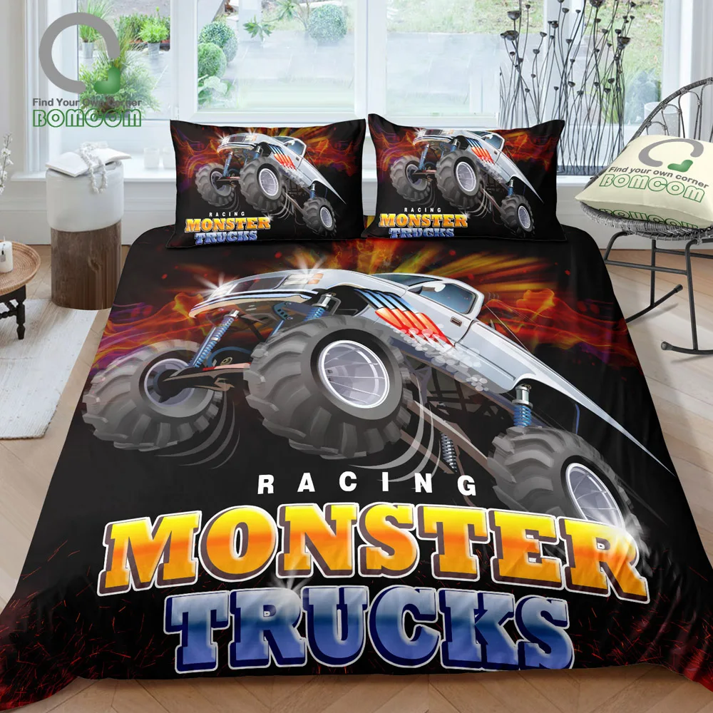 3D Digital Printing Monster Truck Flying Monster Truck against
