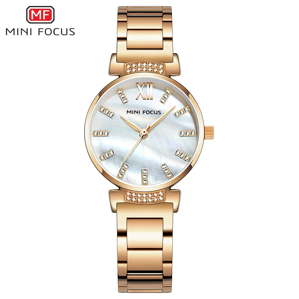 

MINIFOCUS Reloj Mujer Watch Women Fashion Dress Stainless Steel Ladies Watch Luxury Exquisite Women's Watches Relogio Feminino