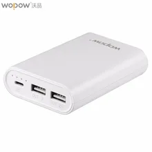 Wopow 10000 + mAh быстрой зарядки мобильного Мощность банк P10 плюс двойной USB Выход Портативный Комплекты внешних аккумуляторов индикатор Мощность Bank Горячие