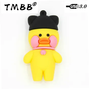 

USB 3.0 Cartoon Black hat duck USB Flash Drives 64GB Mini Pendrive 128G 32G 16G 8G 256GB Memory Stick Pen Drive Flash disk Gifts