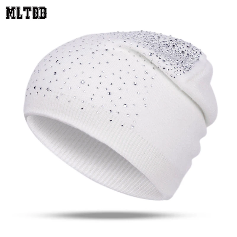 

MLTBB 2019 Winter Hat For Women Knitted Warm Hat Cap Female Beanies Thickening Knit Cap Skully Hats For Women Outdoor Hard Hat
