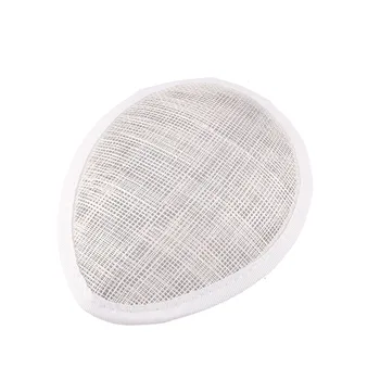 

Free shipping 5.2"(13cm) white sinamay fascinator base/ sinamay hair accessories,DIY hair accessories 12pieces/lot MYQH024
