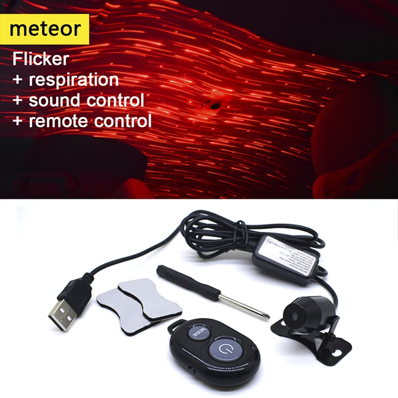USB светодиодный автомобильный атмосферный окружающий свет звезды DJ RGB Красочная музыкальная Лампа Рождественская интерьерная декоративная лампа - Испускаемый цвет: 3