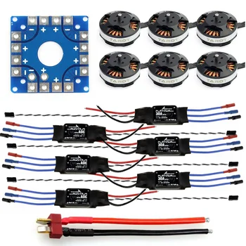 

Assembled Kit 30A ESC+Tarot 620Kv Motor + KK ESC Connection Board Connectors Dean T Plug Wire for 6-axle Hexacopter F04997-D
