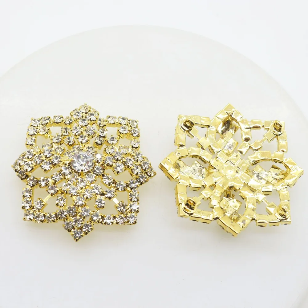 5pcs/Lot 48MM Diamomd Alloy Rhinestone Button Diamond Metal Buttons for Wedding Craft Ribbon