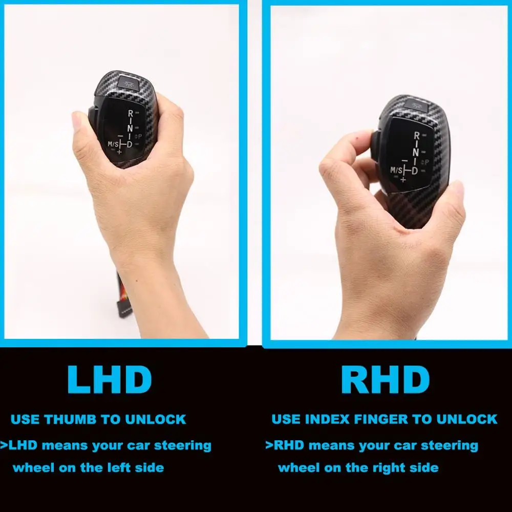  For BMW E46 E39 E60 E90 E92 E82 E87 E38 E84 E83 E53 E86 E89 LED Gear Shift Knob Automatic LHD RHD - - 32962966699