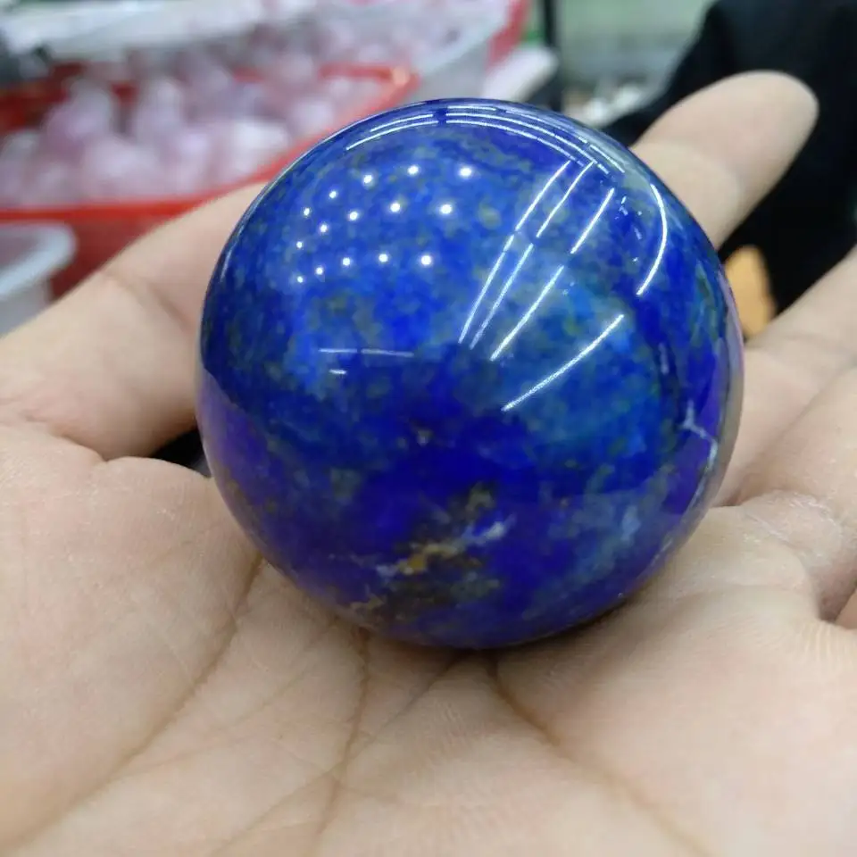 

40mm Natural Lapis Lazuli Crystal Sphere Ball Handmade @Afghanistan