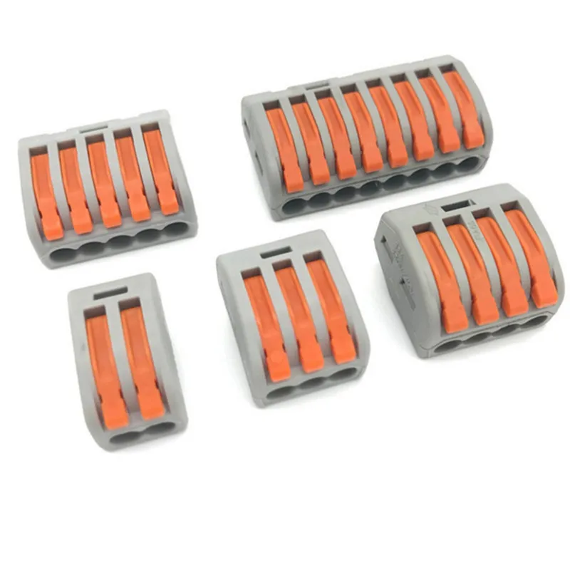 

New Hot Selling Reusable Spring Lever Terminal Block Electric Cable Wire Connector 2/3/5 Pins Home Hardware Small Tools Supplies