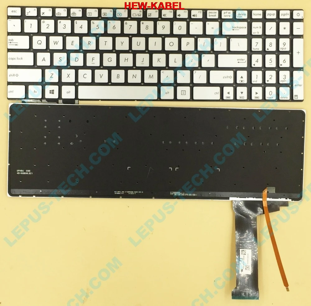 

For ASUS N551 N552 G551 GL551 GL552 N751 N752 backlit silver US laptop keyboard