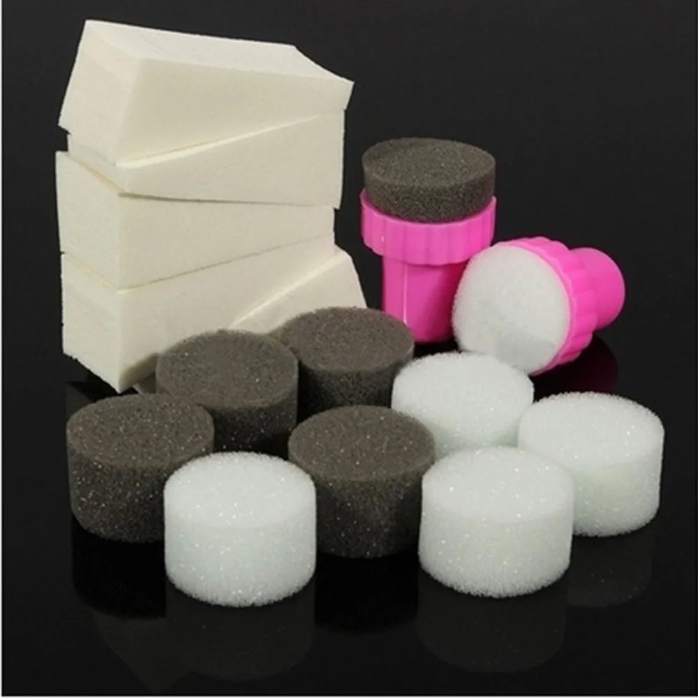 

Nail Art Sponge Stamp Stamper Shade Transfer Template Polish Manicure Tool 1 Set Fashion Nail Treatment Hot Sale