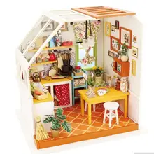 Jason's kitchen дети взрослые DIY Миниатюрный Кукольный дом модель строительные наборы кукольный домик Обучающие Развивающие игрушки DG105