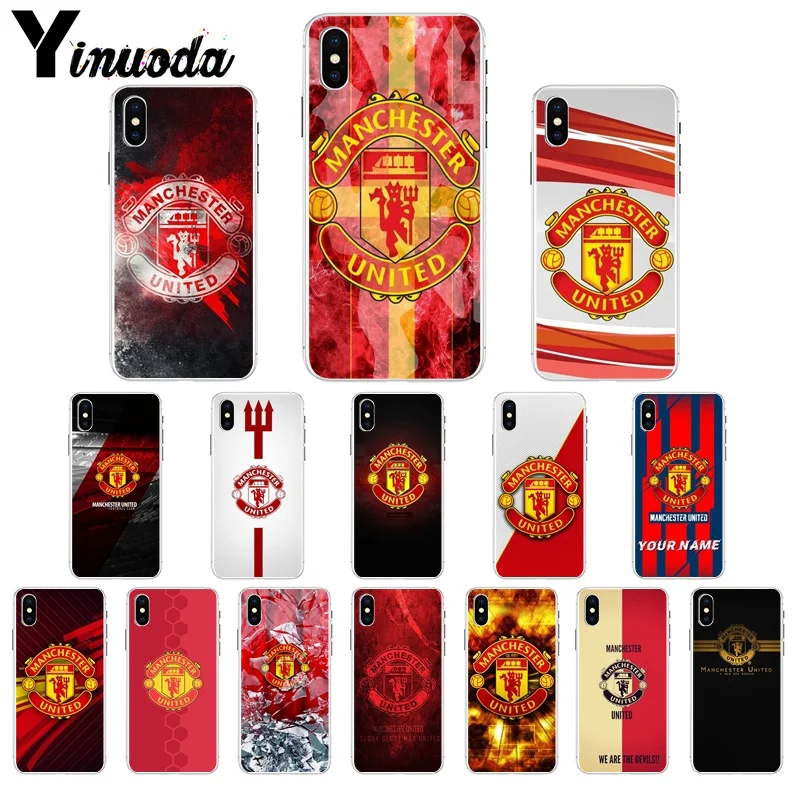 

Yinuoda Manchester United logo Transparent Soft Shell Phone Cover for iPhone X XS MAX 6 6s 7 7plus 8 8Plus 5 5S SE XR
