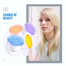 4 Color Photon LED Skin Rejuvenation Red Blue Yellow Light Skin Care Tighte IPL Acne Collagen Whitening Therapy Device for face 4 head changeable blue red yellow green led bio photon therapy skin rejuvenation acne wrinkle freckle remover massager machine