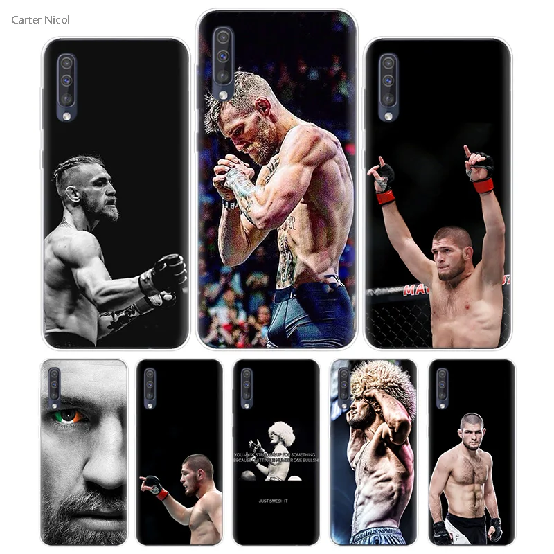 

Transpatrent Silicone Case for Samsung Galaxy A50 A70 A30 M30 M20 A10 A20 A40 M20 Cover Phone Eagle Khabib Nurmagomedov