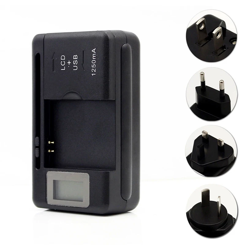 

Mobile Battery Charger Universal LCD Indicator Screen USB-Port Cell Phone Smart Chargers Battery Charging Device+Retail Box