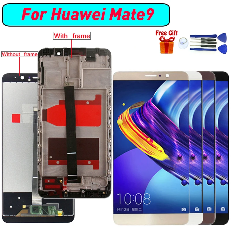 ЖК дисплей с сенсорным экраном для Huawei Mate 9 дигитайзер в сборе рамкой стеклянная