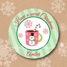 Пользовательские праздники Рождество наклейки, есть милые рождественские бирки, подарочные этикетки на Рождество, украшения для кексов, рождественские украшения