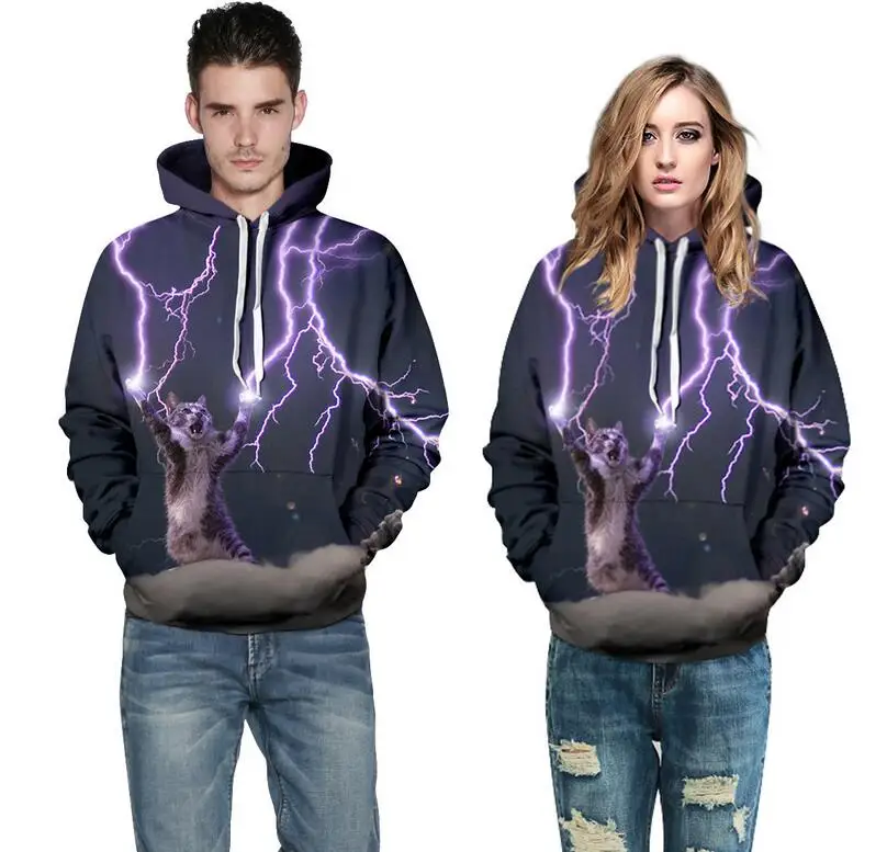 Alisister Unisex Women/Men Fashion Thundercat Sweatshirts lightning