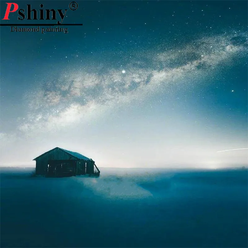 PSHINY 5D DIY Алмазная вышивка продажа Звездный Замок Пейзаж картины из кристаллов