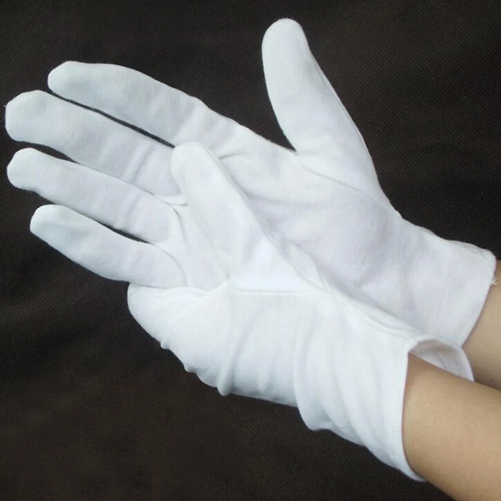 

1 PC Wedding Bride White Color Cotton General Purpose Moisturising Lining Gloves Health Working Gloves P20