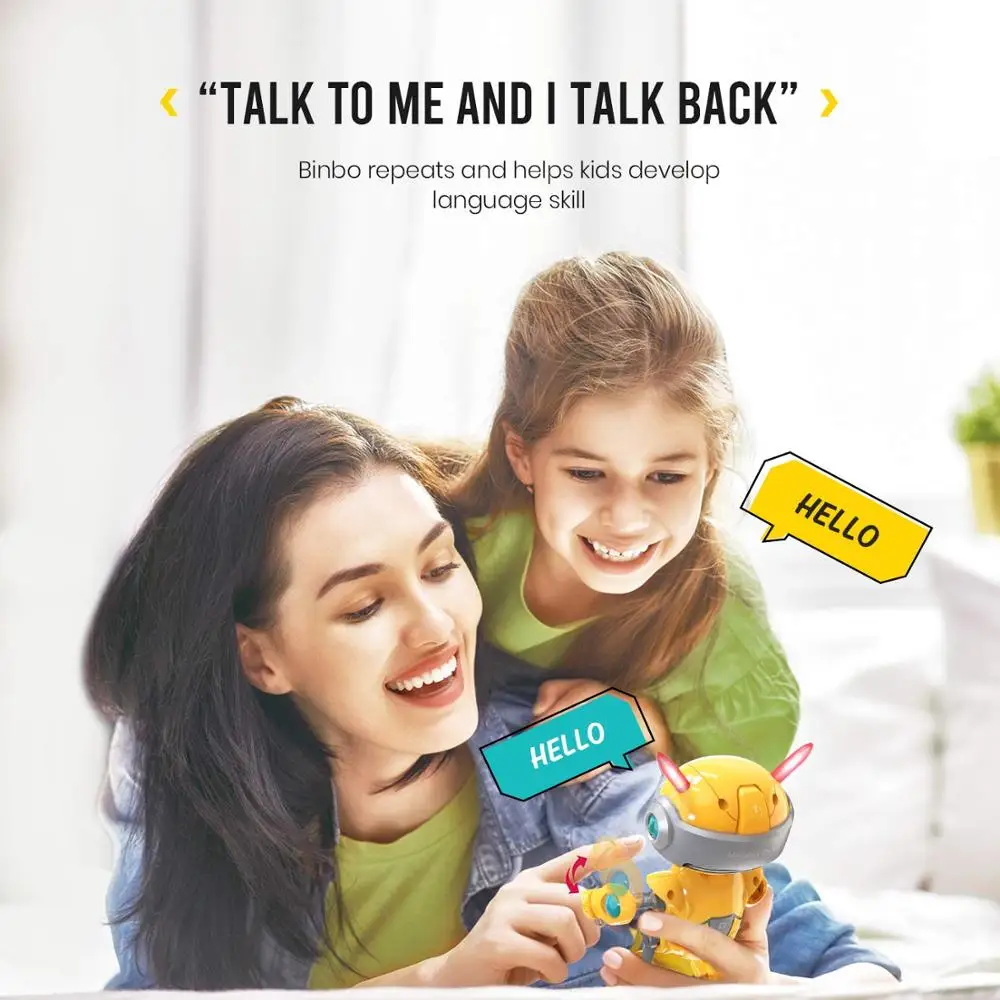 DEERC RC Robots Toys Mini Talking Smart Robot For Kids Educational Toy For Children Humanoid Robot Toy Sense Inductive RC Robot