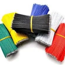 100 шт./лот оловянный Макет соединительный кабель провод 10 см 24AWG для Arduino 5 видов цветов гибкий двухконцевой ПВХ провод электронный