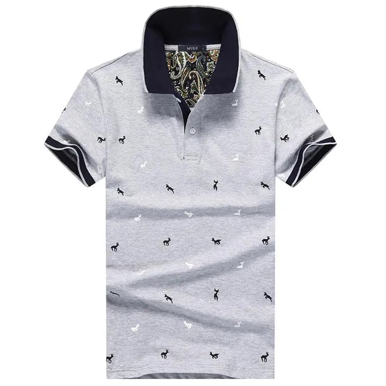 2Pcs Lot Mens Polo Shirt Cotton Polka Dot Summer Short 3XL Male Polo Men Top Tees Cool Muls Brand Clothing Navy Black White Gray-08
