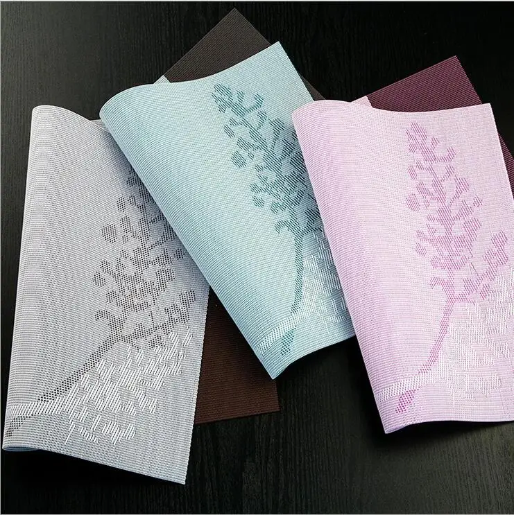 

Fyjafon 2/4/6pieces Set Kitchen Table Mats Europe PVC Heat Protection Hotel Home Decorative Placemats