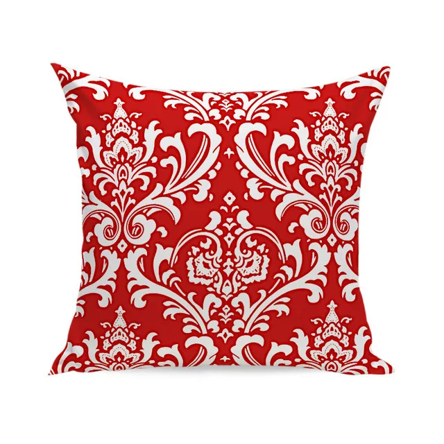 Скандинавская Подушка красный, белый декором и плюшевой подкладкой с геометрическим рисунком подушки Чехлы для домашнего декора пледы наволочки Чехлы на подушку для дивана размером 45*45 см - Цвет: 12