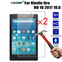 XSKEMP 2 шт./лот 9 H Настоящее Закаленное стекло для Amazon Kindle fire HD 10 10,0 дюймов прозрачная защита экрана планшета защитная пленка