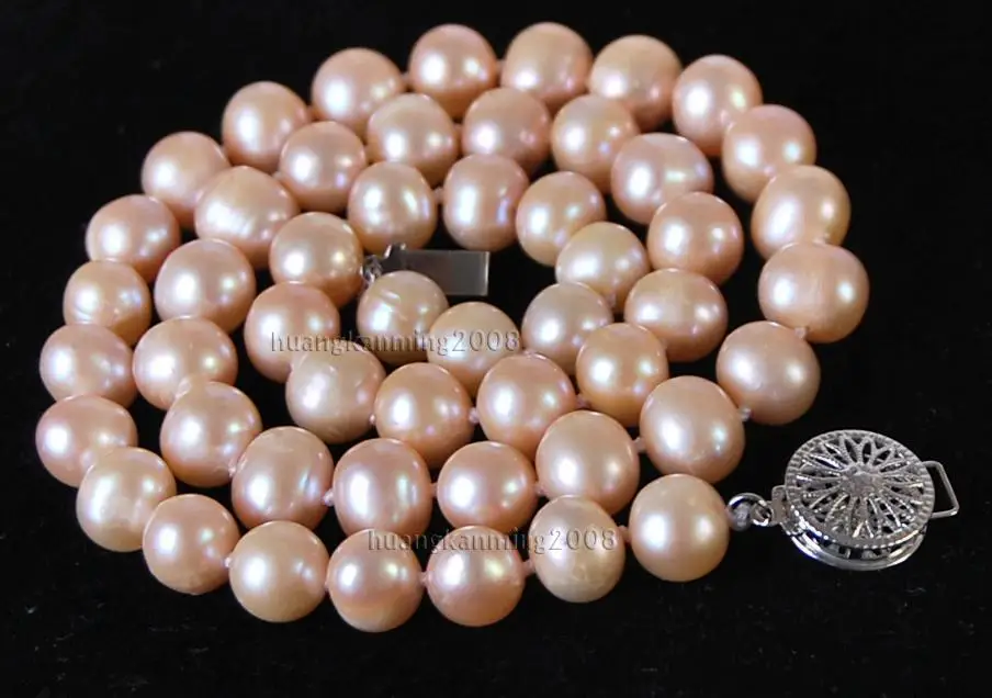 

Beautiful 8-9MM Pink Akoya Cultured Pearl Necklace 18" K01