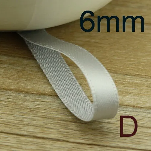 New 6mm Polyester Riband Single Face satin ribbons DIY hair accessories bowknot materials 10Mlot_11