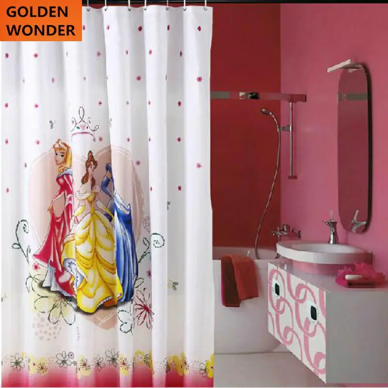 Shower Curtains Amazing Snow White Princess Bath Curtain Waterproof