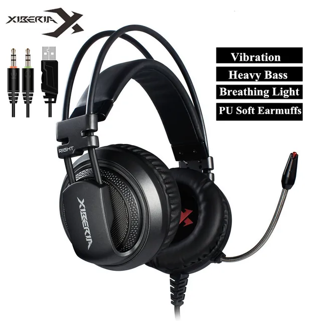 Best Computer Gaming Headset Headband with Microphone Mic XIBERIA V10