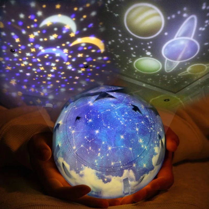 Светодиодный ночник звездное небо Волшебная Звезда Луна планетарный проектор лампа Космос Вселенная Luminaria детская подсветка для детской комнаты подарок на день рождения