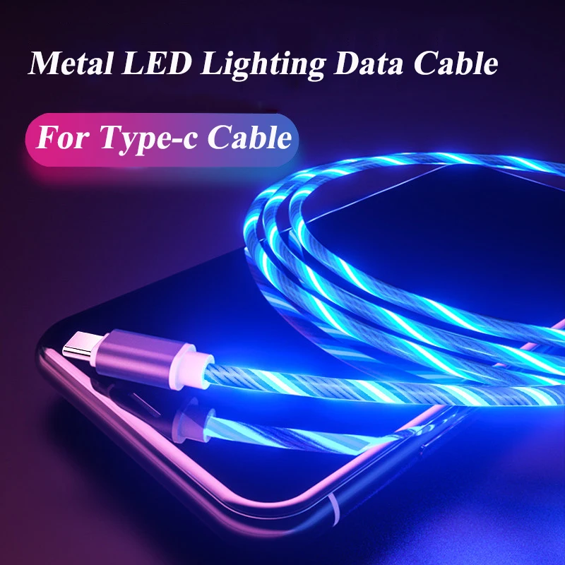 

LED Lighting USB Type C Cable For USB C Mobile Phone Cable For Samsung Xiaomi Redmi Charger Wire Fast Charging USB Type-C Cables
