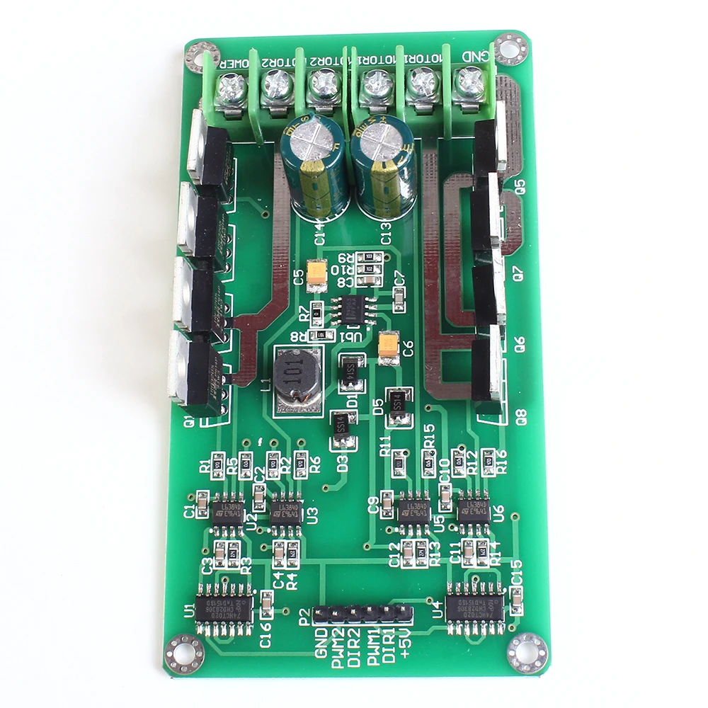 10A Dual-канальный драйвер двигателей борту модуль высокой Мощность H Мост постоянного тока 3-36V сильного торможения Функция приводная пластина