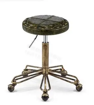 Wrought iron vintage lift stools  front desk bar stools beauty stools.