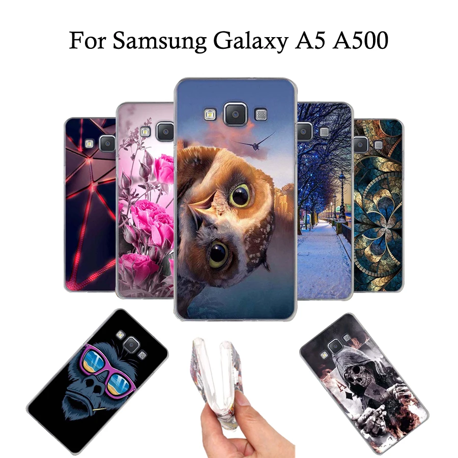 Чехол для Samsung Galaxy A5 A500 чехлы телефонов силиконовая задняя крышка с 3D рельефным