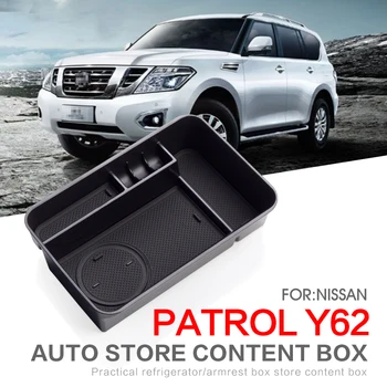 

Smabee for Nissan Patrol Y62 2011 ~ 2018 Armrest Box Storage Car Organizer Accessories Coin storage 2012 2013 2014 2015 2016