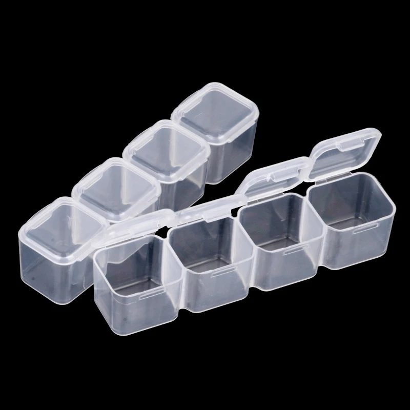 28 Slots Adjustable Plastic Storage Box Clear Case Jewelry Makeup Bead Organizer DIY Holder For Home Decor Container