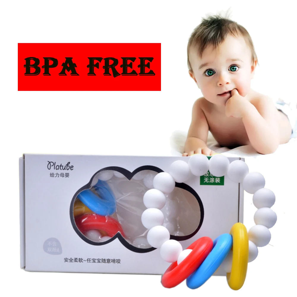 1PCS BPA Free Baby Silicone Wristband Teether for Infant Babies Newborn