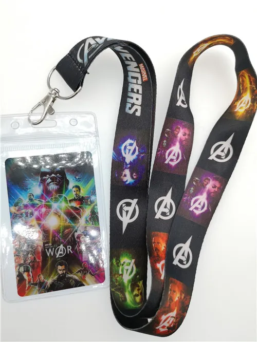 

1 Pcs popular cartoon avengers Neck Straps Lanyards Bus subway ID Card,Key Condole belt 04