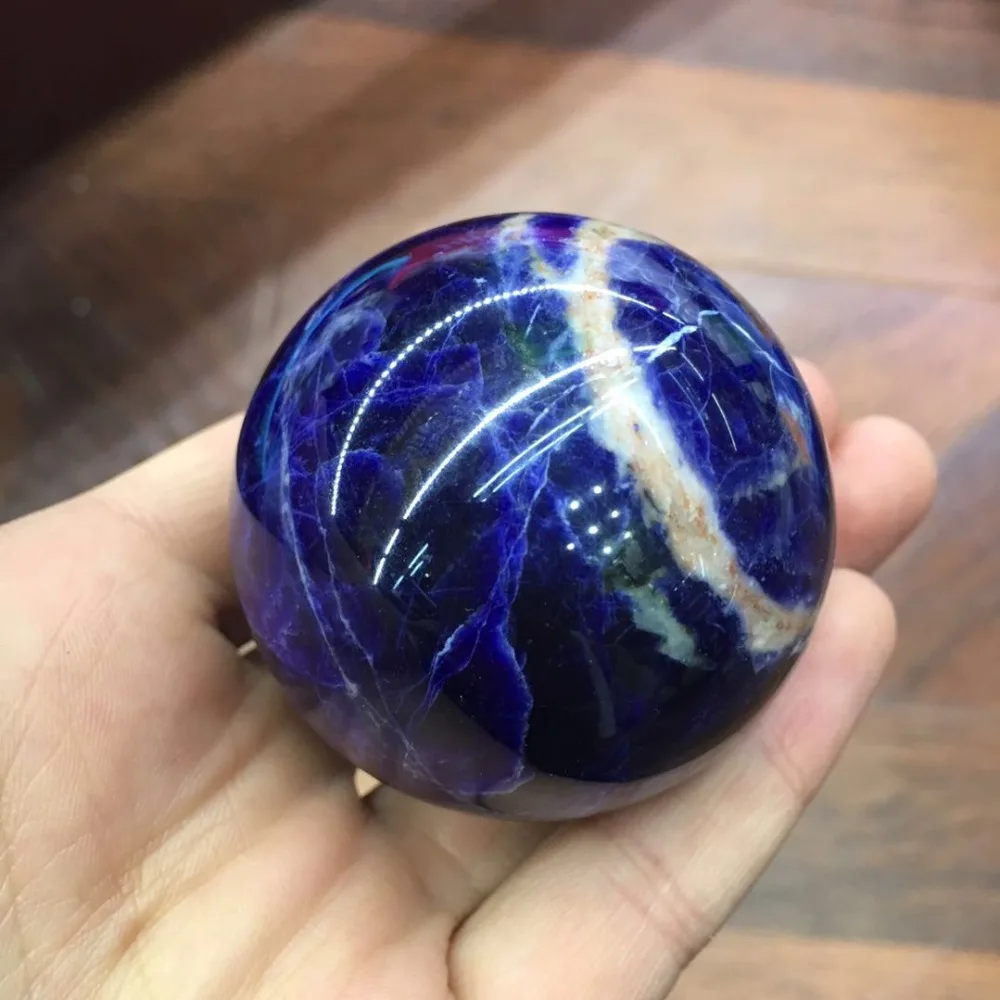Натуральный Sodalite Сфера кварцевый кристалл драгоценный камень мощность шар Orb