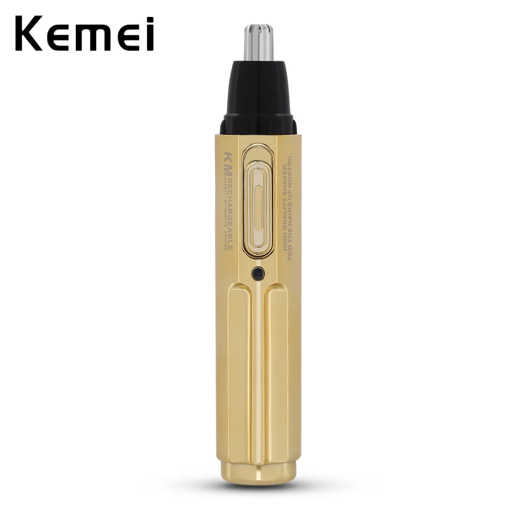 

Kemei Rechargeable Washable Electric Nose Ear Hair Trimmer Shavers Safe Face Care Clipper 110-240V Shaving Machine For Men Women