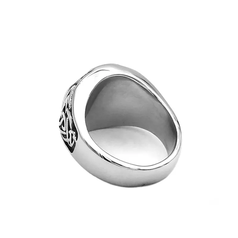 Кельтский Узел крест кольцо из нержавеющей стали ювелирные изделия классический норвежский викинг Байкер Свадебные Мужские байкерские кольца 853B