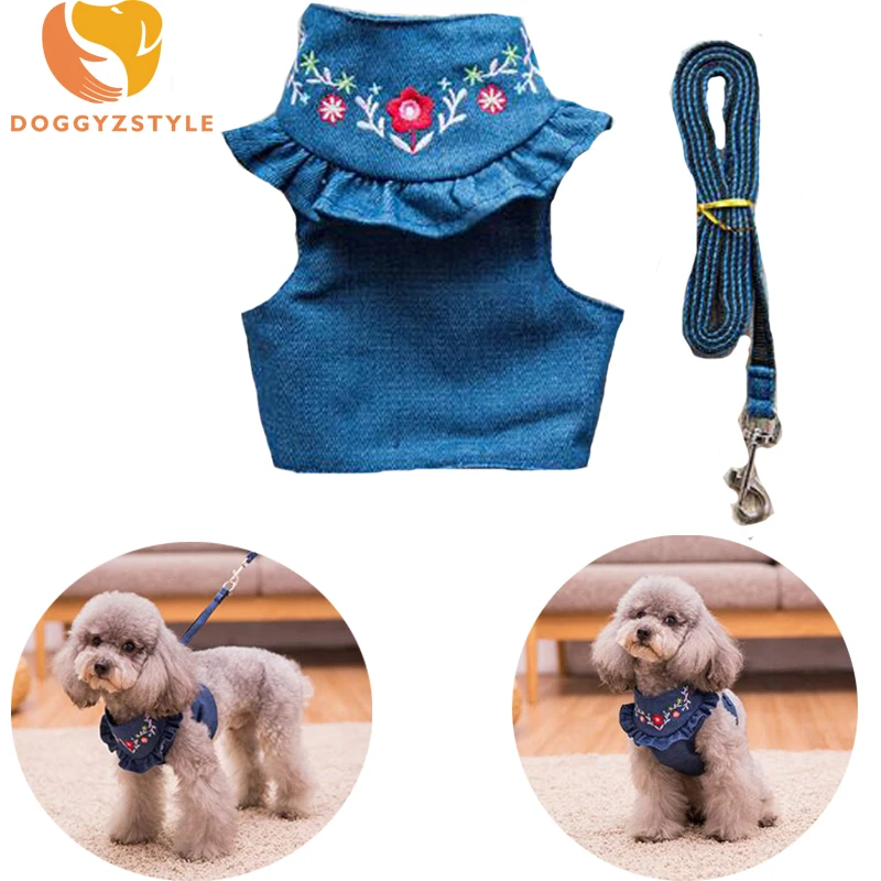 Small Dog Harness Leash Walking Soft Mesh Puppy Vest Lead Strap Traction Rope 