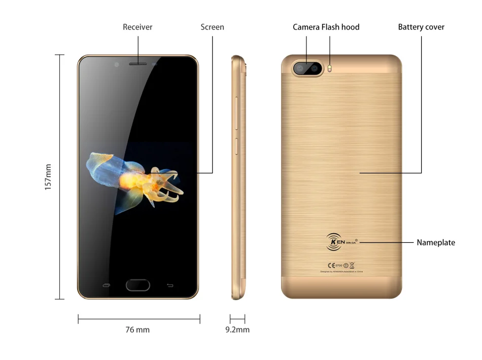 Китай S9 смартфон с двойной задней камерой 4G LET 5 &quotMTK6737 четырехъядерный 2 Гб ОЗУ